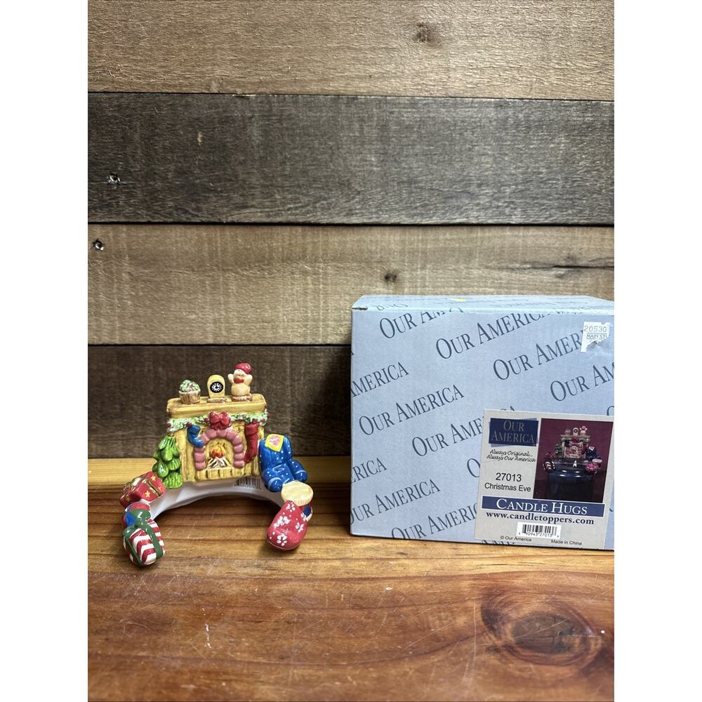 Our America Christmas Eve Candle Hugs Candle Topper In Box -B